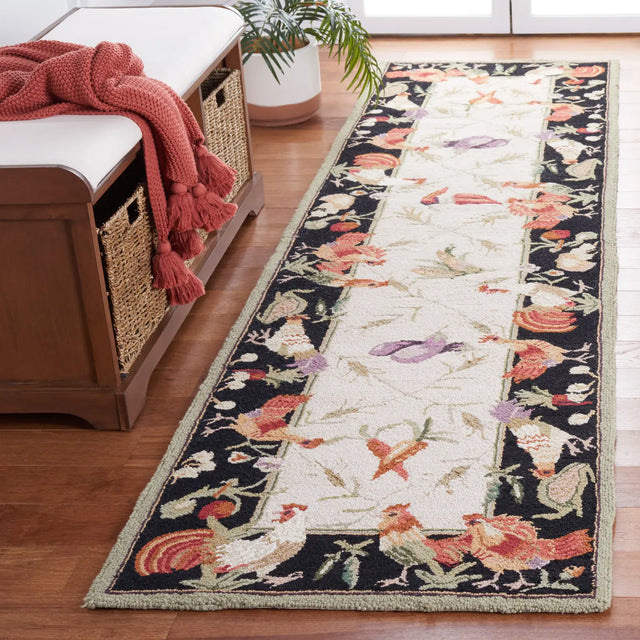 Safavieh Chelsea 2'-6" x 10'-0" Rug in Ivory / Black