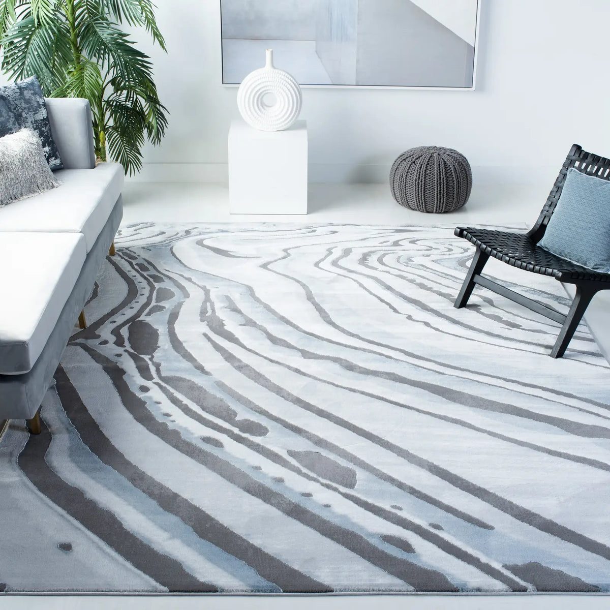 Safavieh Craft 6'-7" x 9'-0" Rug in Blue / Grey