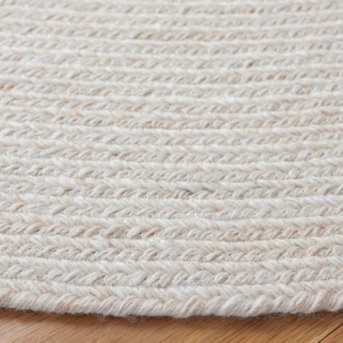 Safavieh Braided 5'-0" x 5'-0" Rug in Dark Grey / Ivory