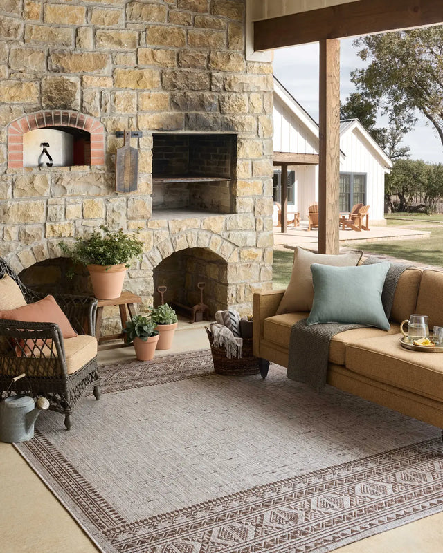 Loloi Easton ESN-01 Coffee / Dove Rug - room scene 3