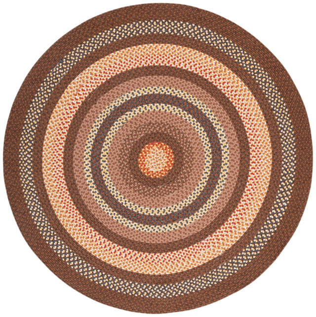 Safavieh Braided 5'-0" x 5'-0" Rug in Brown / Light Brown