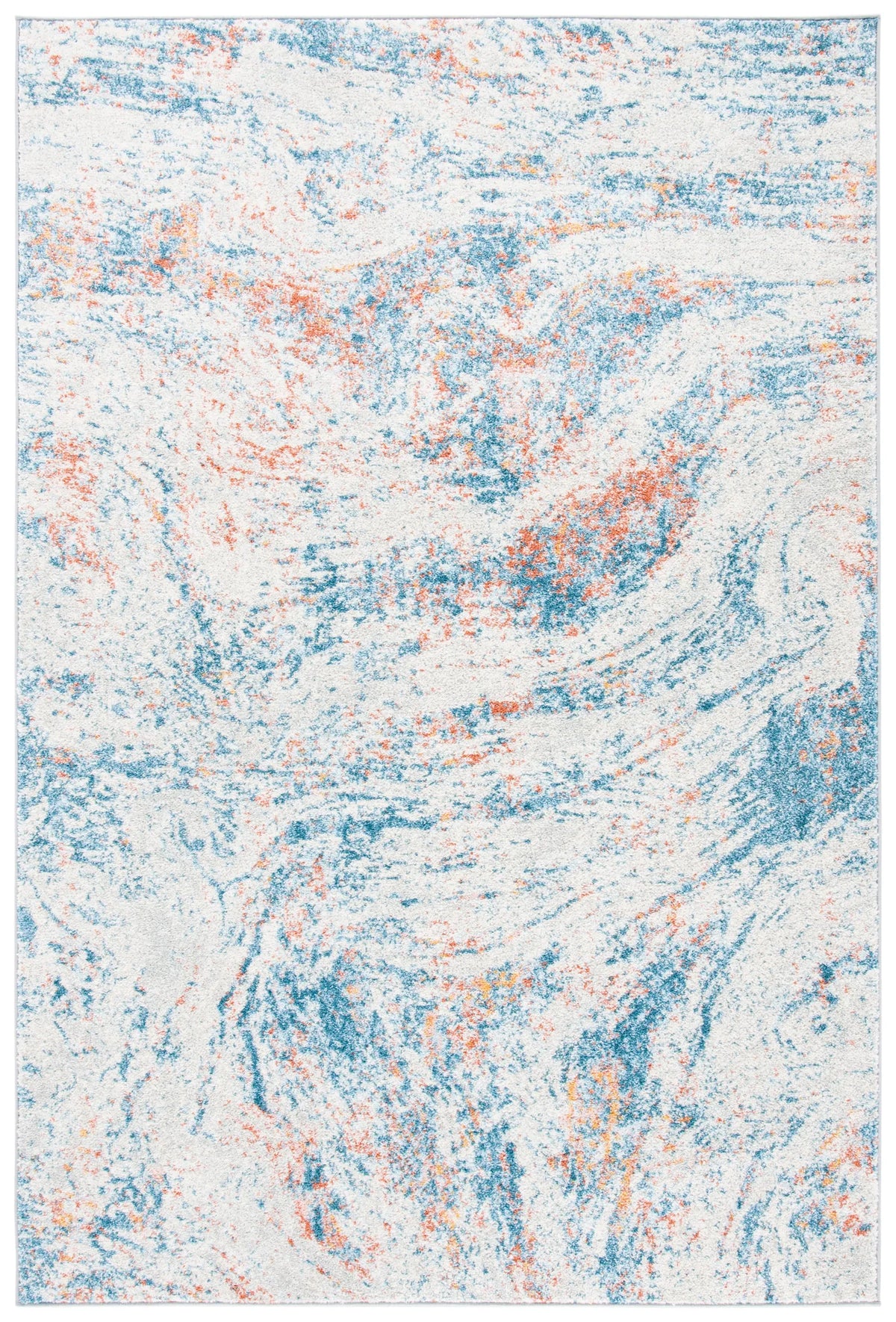 Safavieh Tulum 4'-0" x 6'-0" Rug in Ivory / Dark Blue