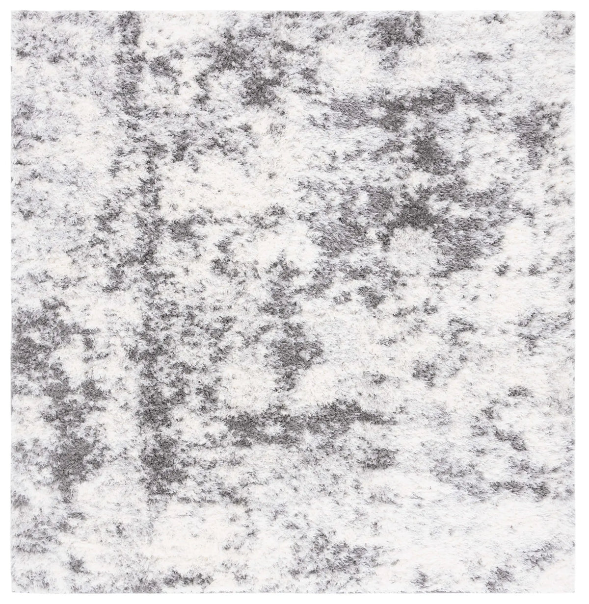 Safavieh Lindsay Shag 6'-7" x 6'-7" Rug in Ivory / Grey