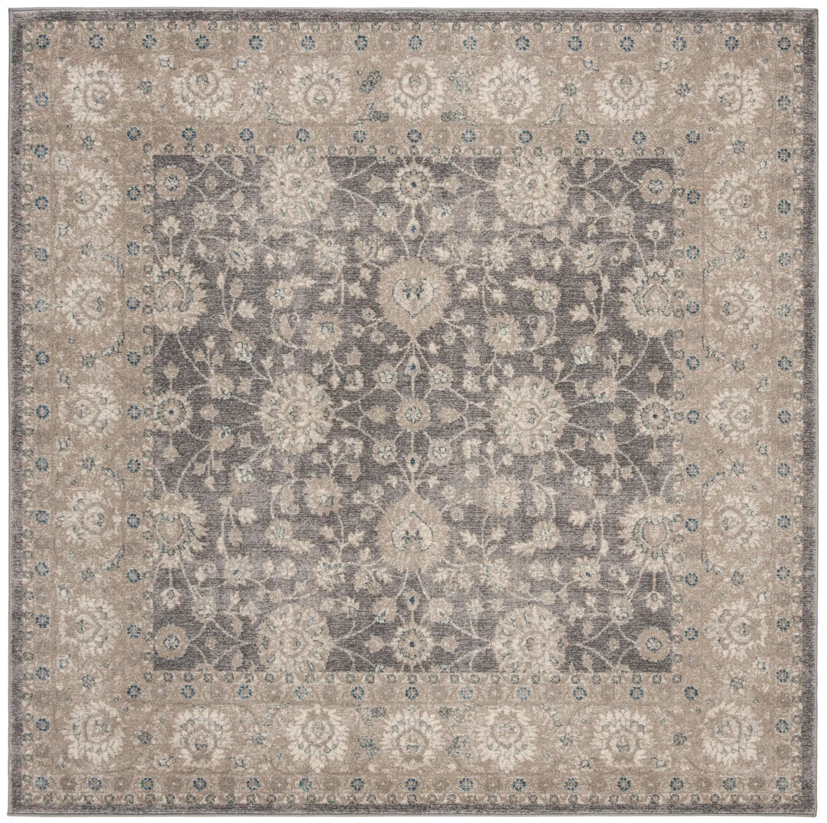 Safavieh Sofia 6'-7" x 6'-7" Rug in Light Grey / Beige
