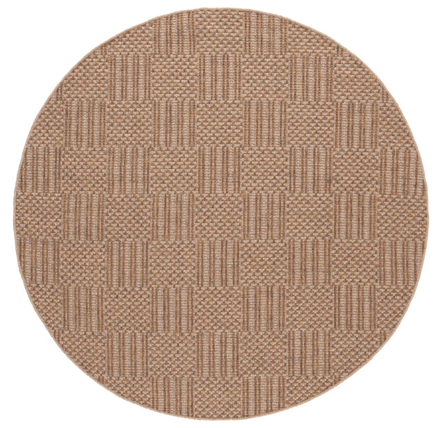 Safavieh Sisal All-Weather 6'-7" x 6'-7" Rug in Natural / Grey