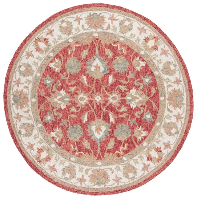 Safavieh Heritage 6'-0" x 6'-0" Rug in Red / Ivory