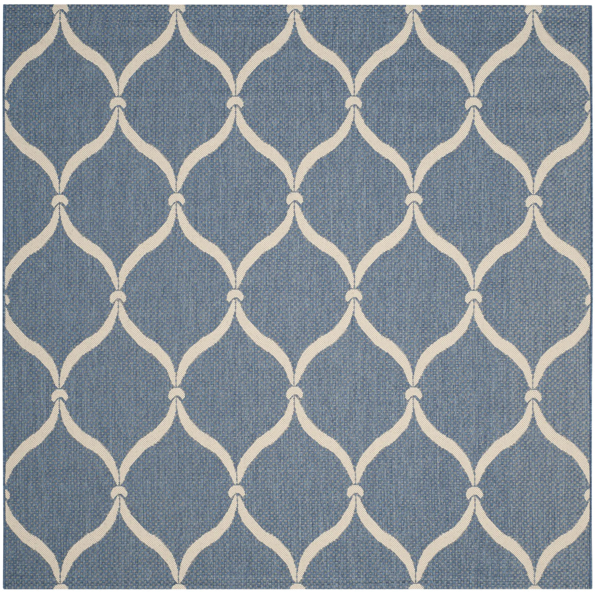 Safavieh Courtyard 6'-7" x 6'-7" Rug in Blue / Beige