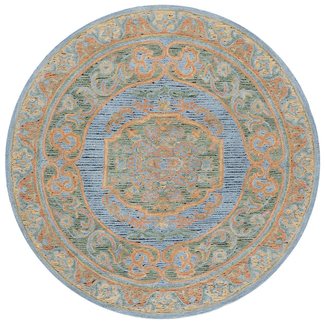 Safavieh Savonnerie 6'-0" x 6'-0" Rug in Pink / Gold