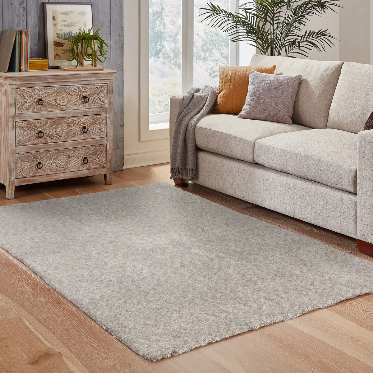 Oriental Weavers Sphinx Heavenly 73407 Grey / Grey Rugs - room scene