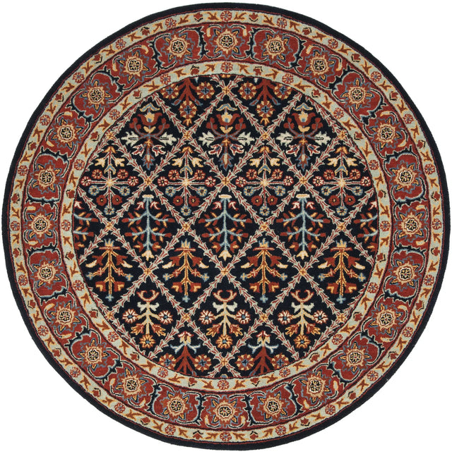 Safavieh Heritage 6'-0" x 6'-0" Rug in Navy / Red
