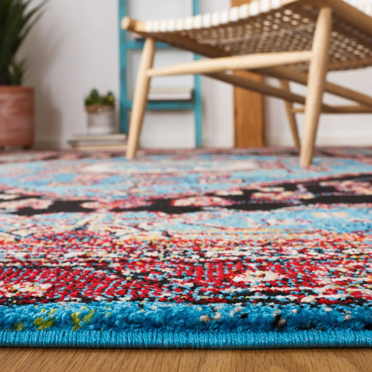 Safavieh Vintage Hamadan 4'-0" x 6'-0" Rug in Turquoise / Black