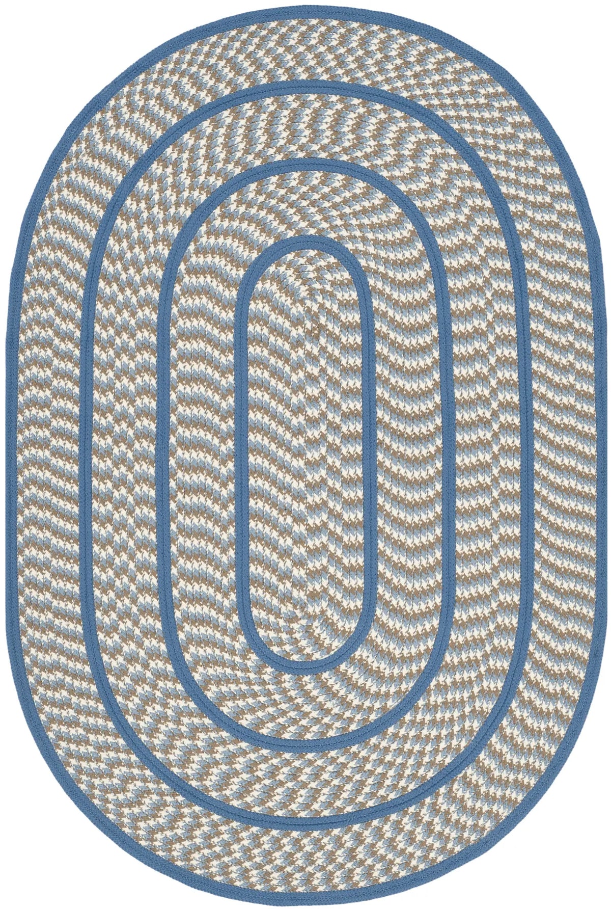 Safavieh Braided 3'-0" x 5'-0" Rug in Ivory / Blue