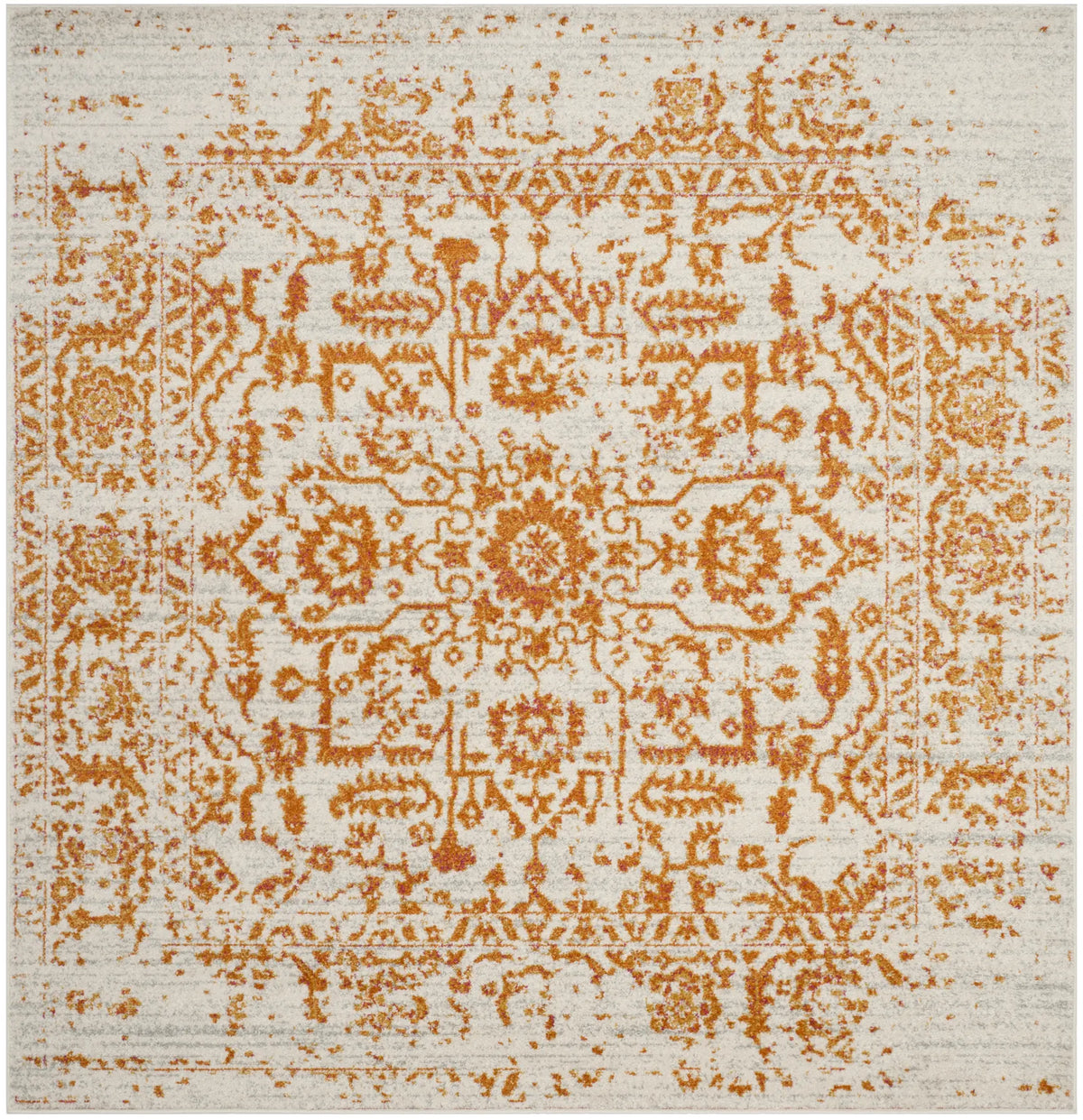 Safavieh Madison 6'-7" x 6'-7" Rug in Cream / Orange