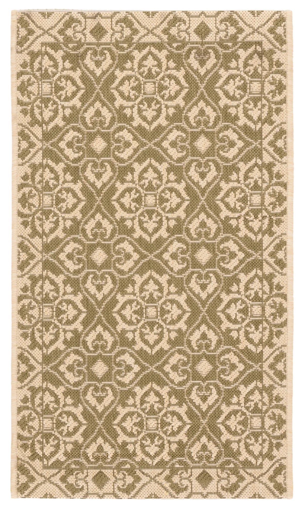 Safavieh Courtyard 2'-0" x 3'-7" Rug in Green / Creme