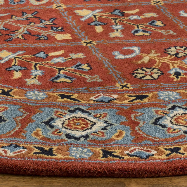 Safavieh Heritage 6'-0" x 6'-0" Rug in Red / Blue