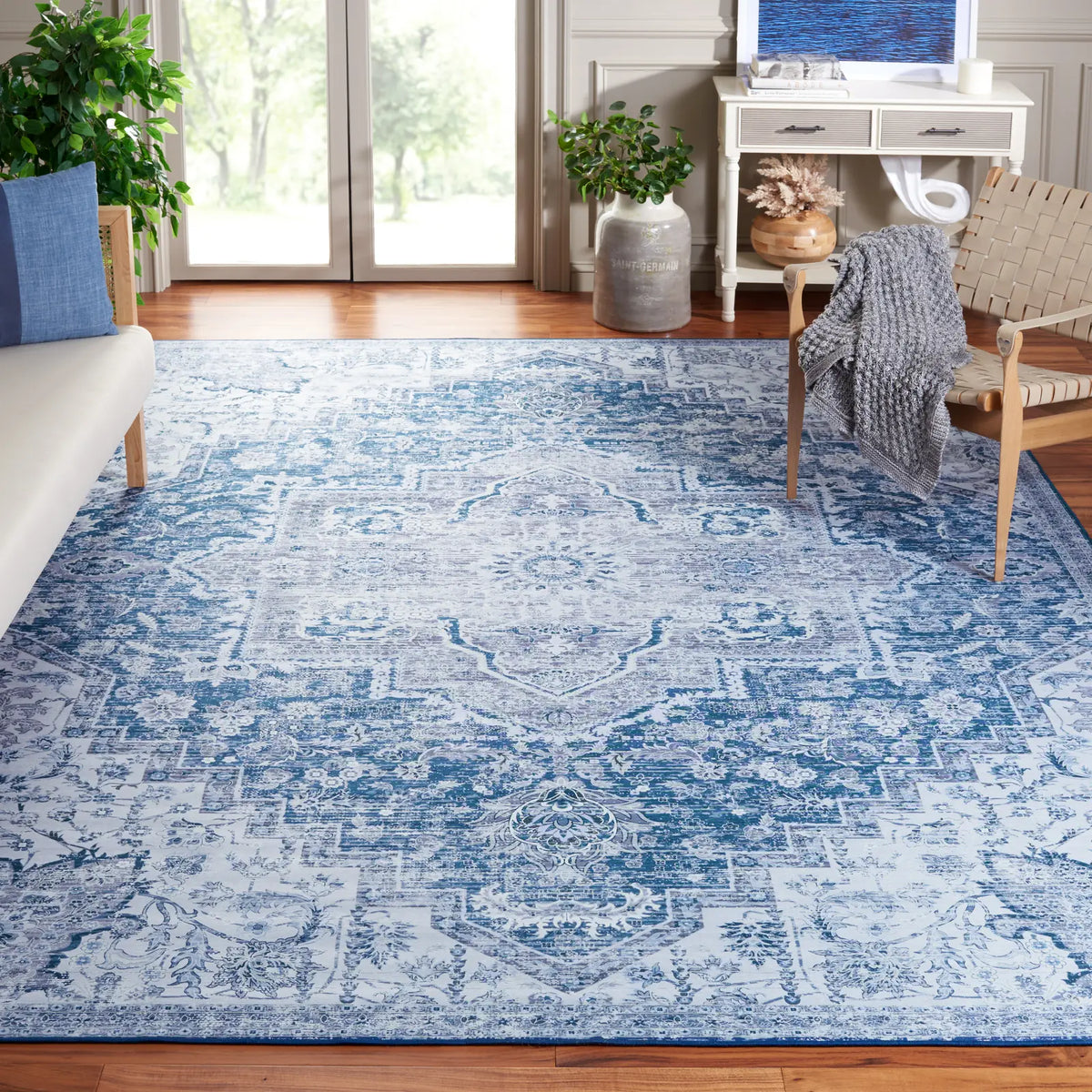 Safavieh Tucson 10'-0" x 14'-0" Rug in Navy / Grey
