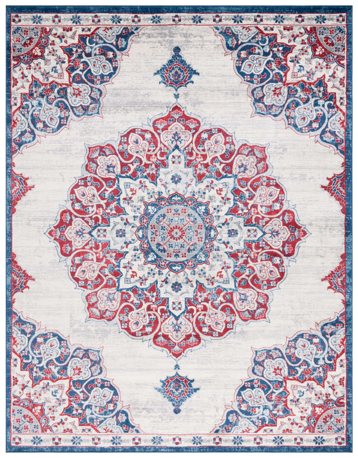Safavieh Brentwood 10'-0" x 13'-0" Rug in Ivory / Red