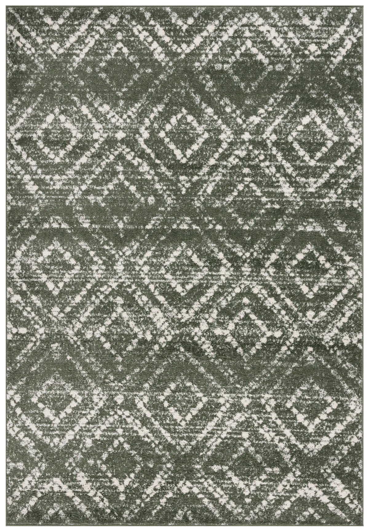 Safavieh Adirondack 4'-0" x 6'-0" Rug in Dark Green / Ivory