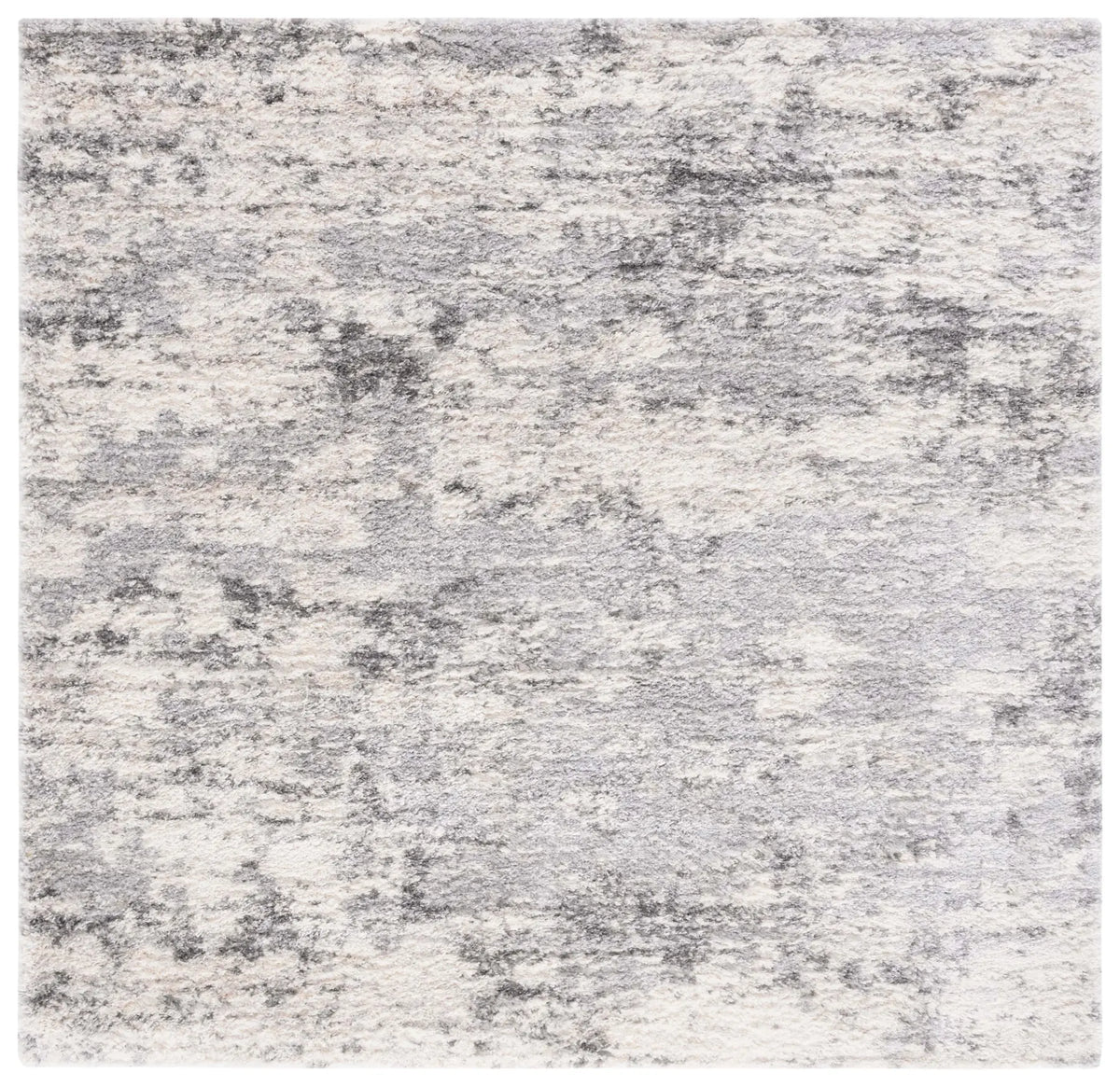 Safavieh Berber Shag 200 6'-7" x 6'-7" Rug in Ivory / Grey