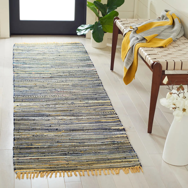 Safavieh Rag Rug 2'-3" x 10'-0" Rug in Yellow / Multi