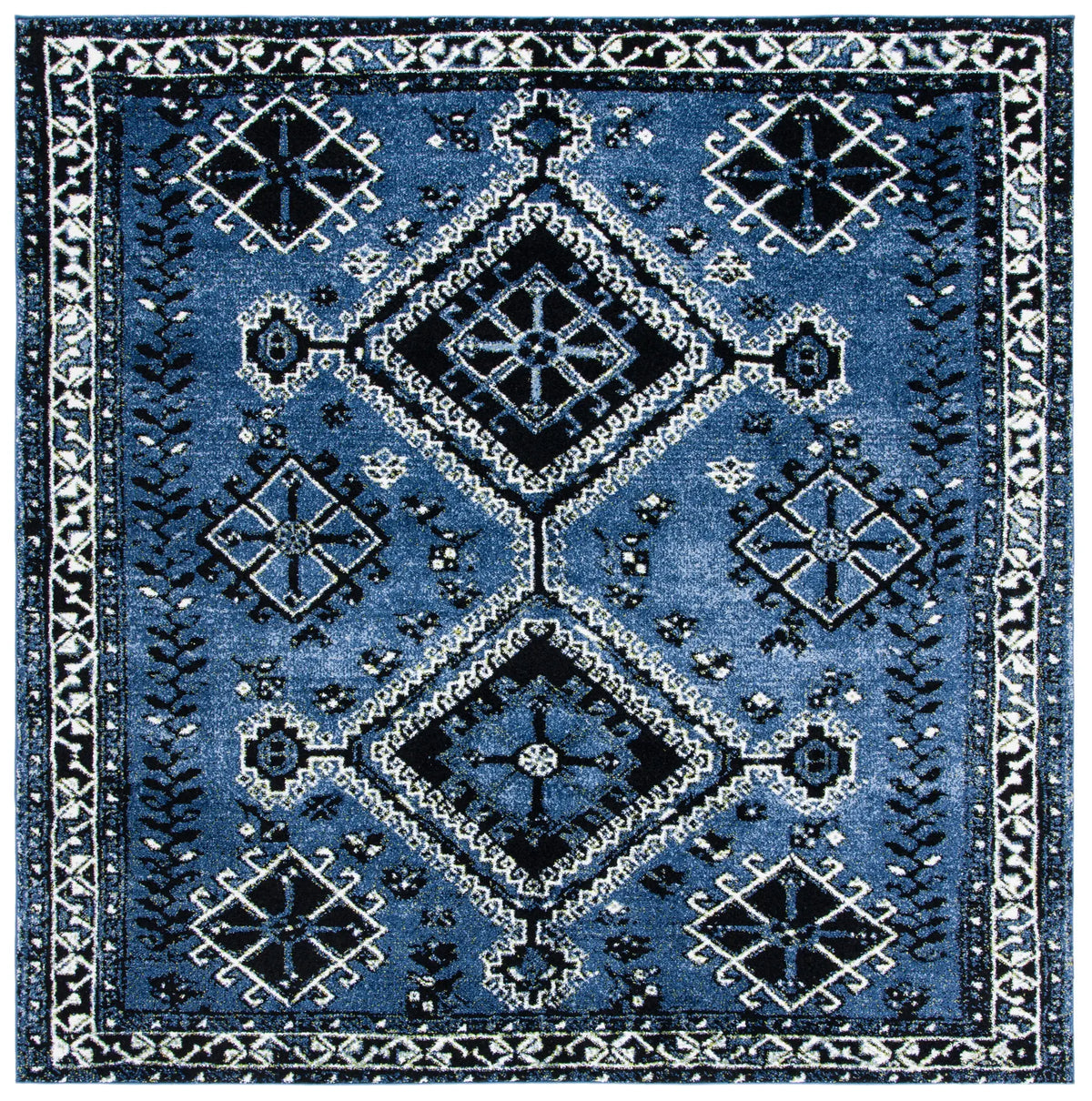 Safavieh Vintage Hamadan 6'-7" x 6'-7" Rug in Blue / Black