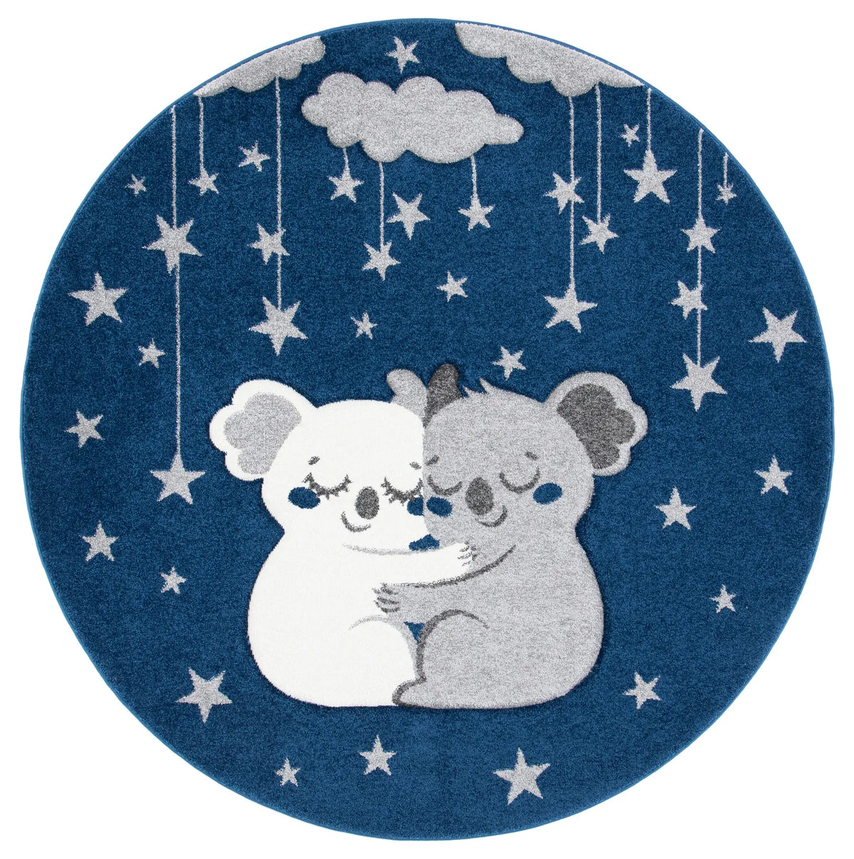 Safavieh Carousel Kids 100 5'-3" x 5'-3" Rug in Navy / Grey