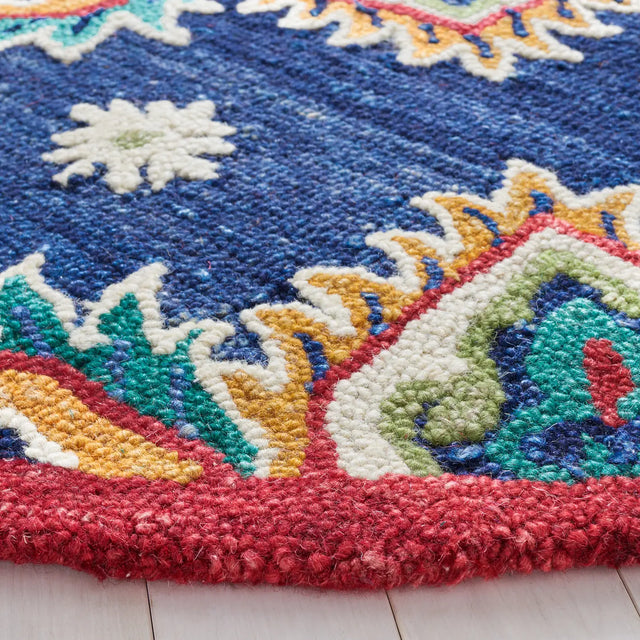 Safavieh Blossom 6'-0" x 6'-0" Rug in Navy / Ivory