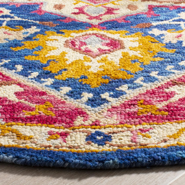 Safavieh Aspen 7'-0" x 7'-0" Rug in Navy / Fuchsia