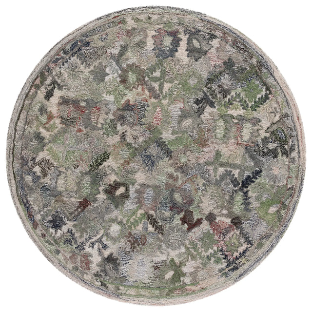 Safavieh Marquee 6'-0" x 6'-0" Rug in Green / Beige