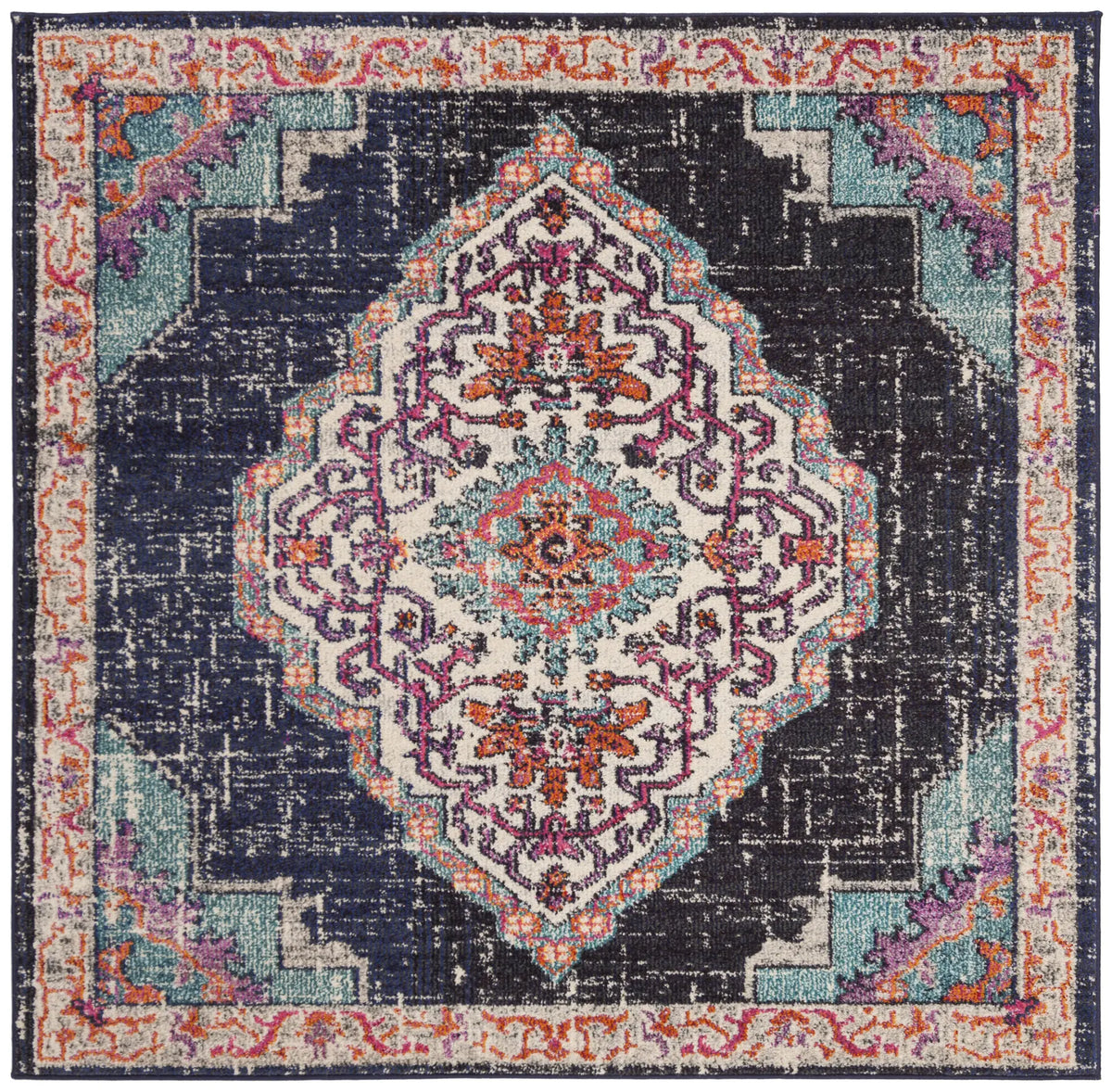 Safavieh Monaco 5'-0" x 5'-0" Rug in Black / Blue