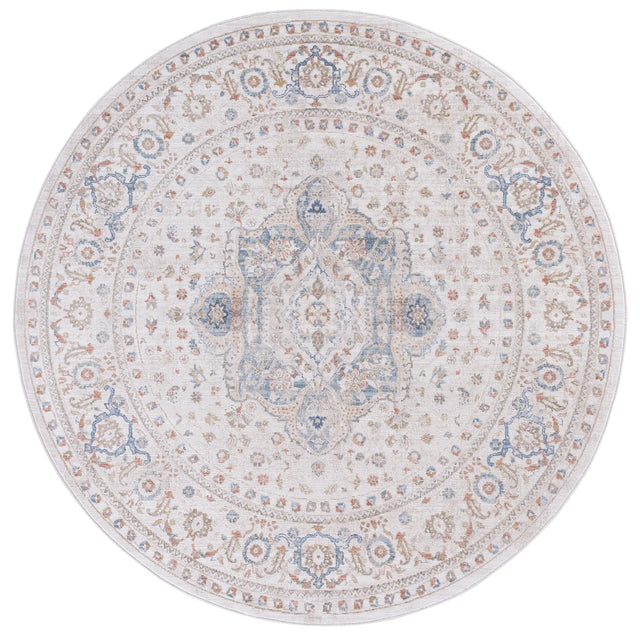 Safavieh Ellwood 6'-5" x 6'-5" Rug in Ivory / Blue