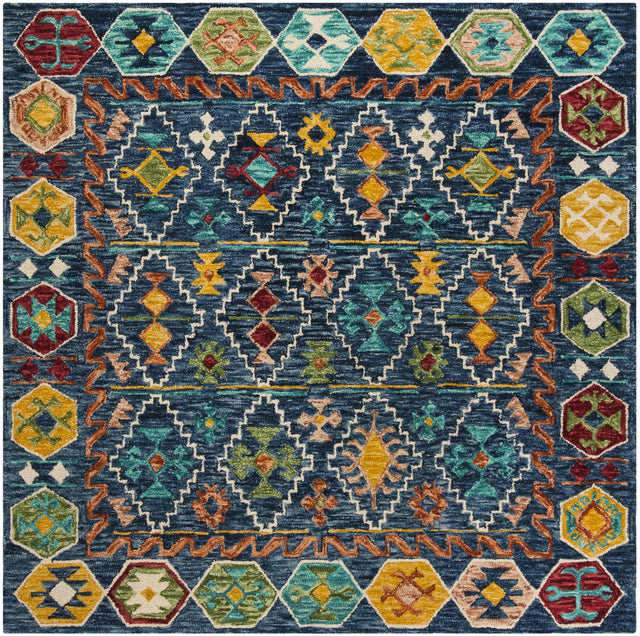 Safavieh Aspen 7'-0" x 7'-0" Rug in Navy / Gold