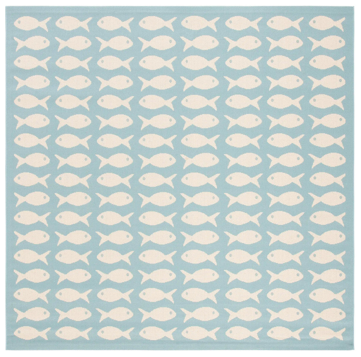 Safavieh Courtyard 6'-7" x 6'-7" Rug in Aqua / Beige