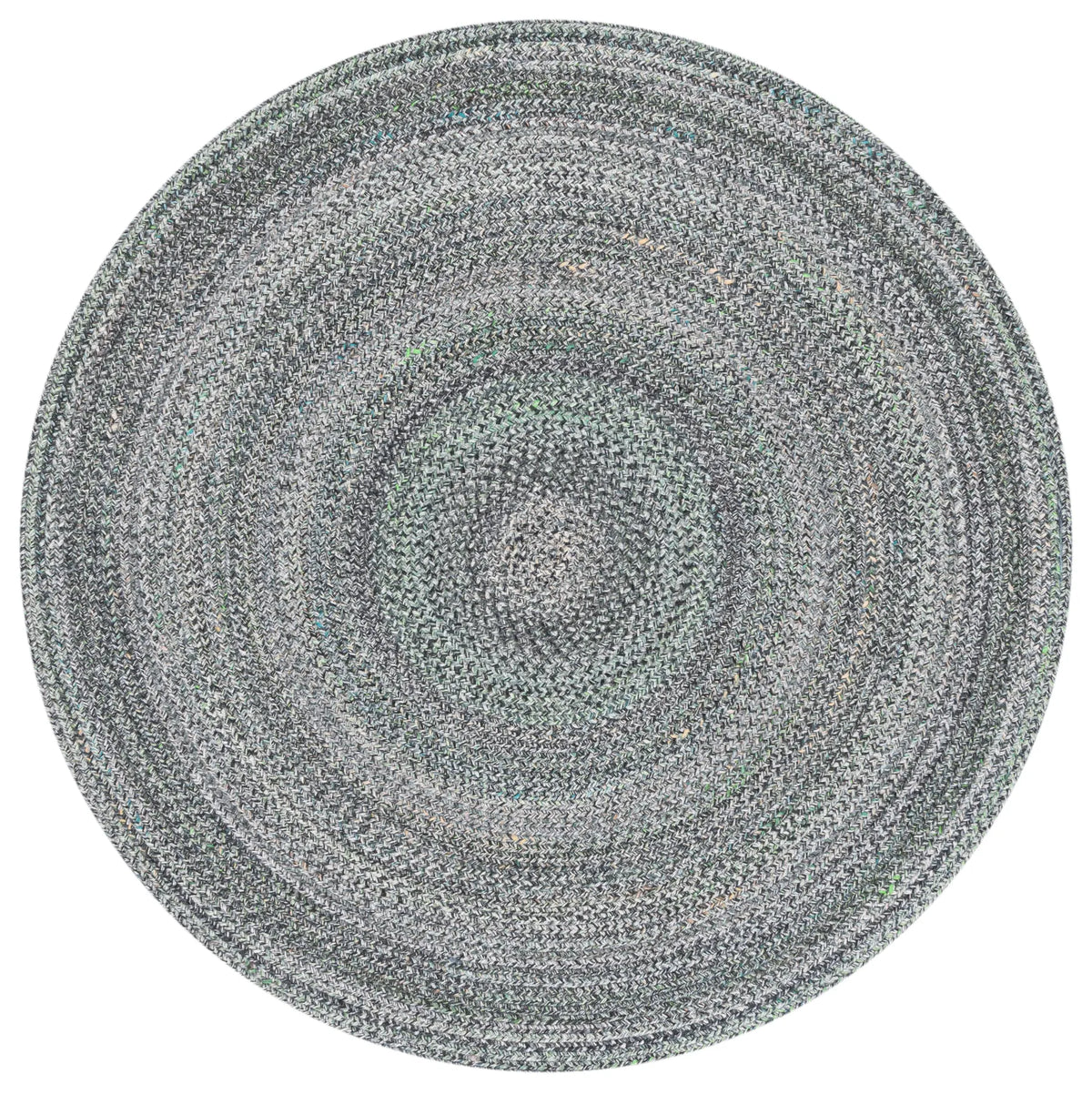 Safavieh Braided 5'-0" x 5'-0" Rug in Green / Grey