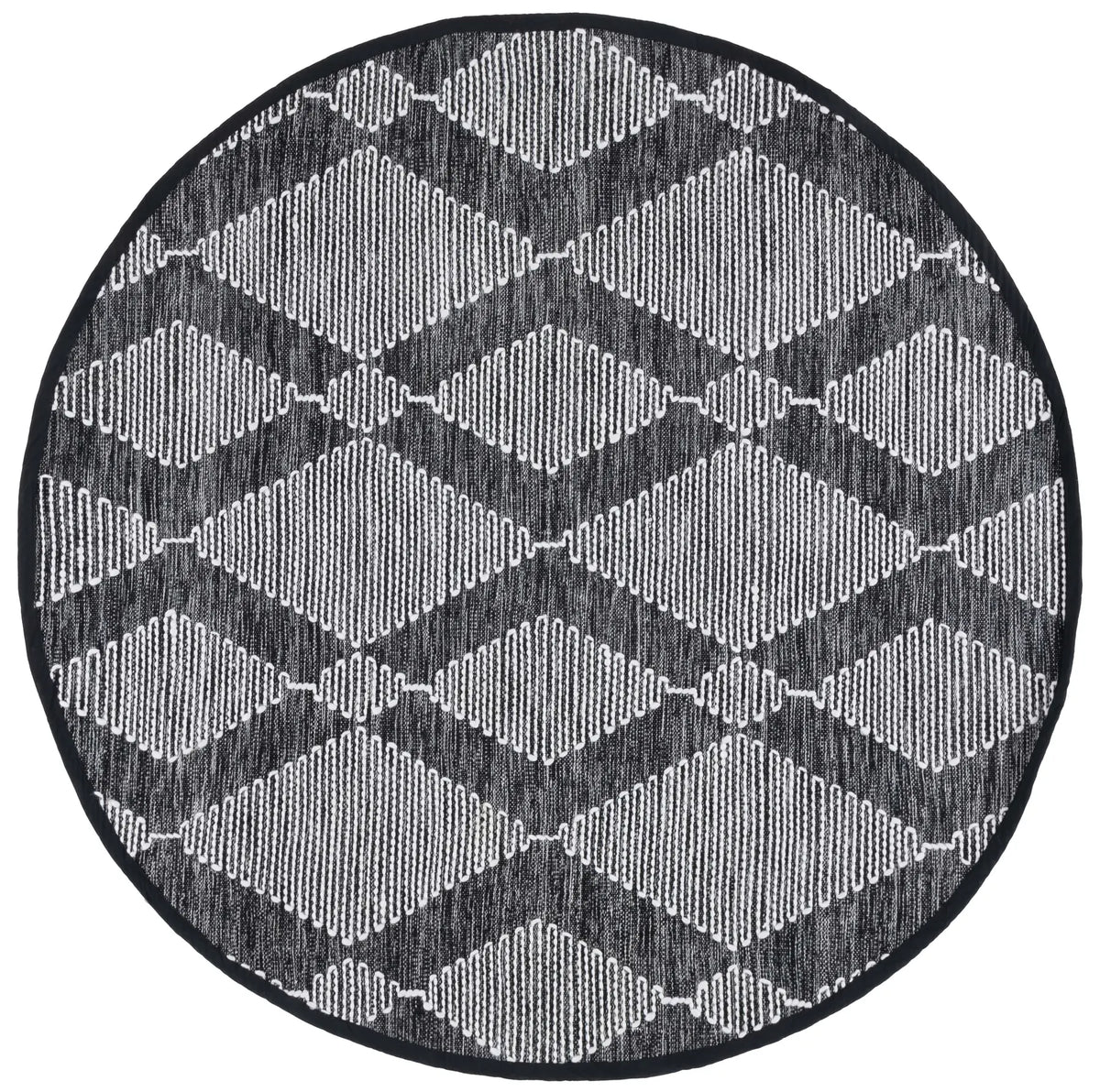 Safavieh Kilim 6'-0" x 6'-0" Rug in Black / Ivory