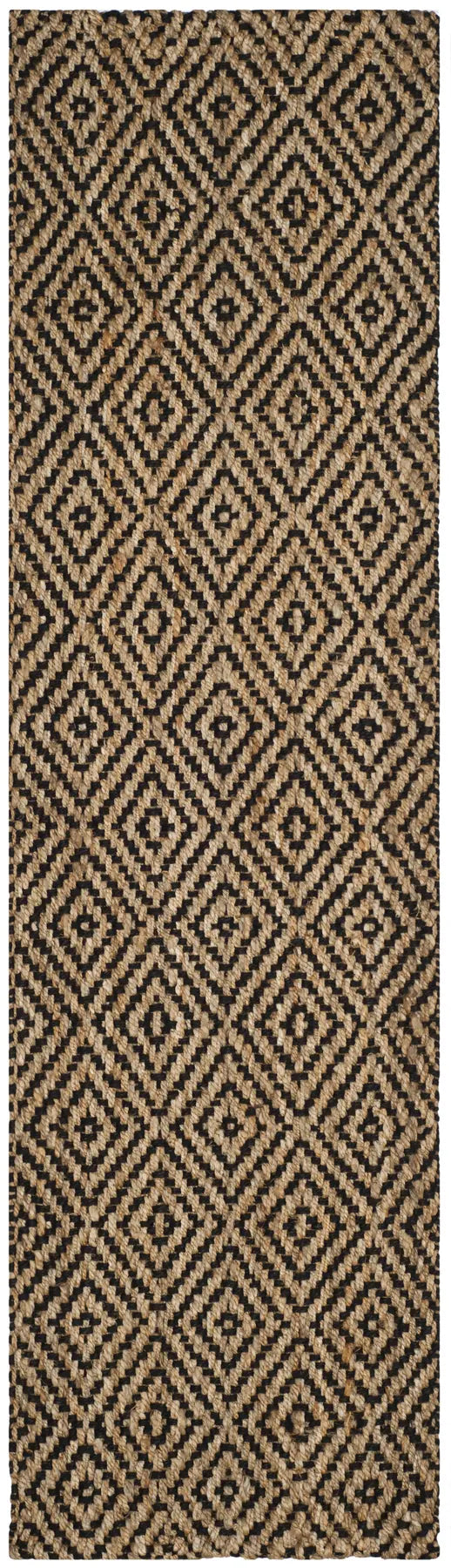 Safavieh Natural Fiber 2'-3" x 10'-0" Rug in Natural / Black