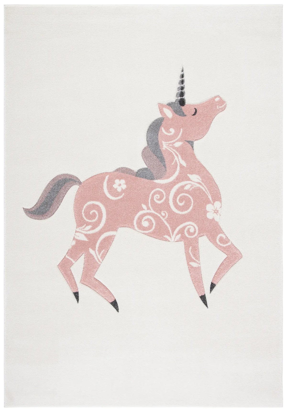 Safavieh Carousel Kids 100 4'-0" x 6'-0" Rug in Ivory / Pink