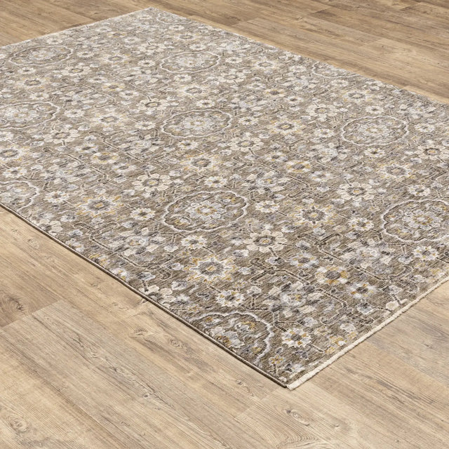 Oriental Weavers Sphinx Maharaja 532D1 Grey/Gold Rugs - angle detail