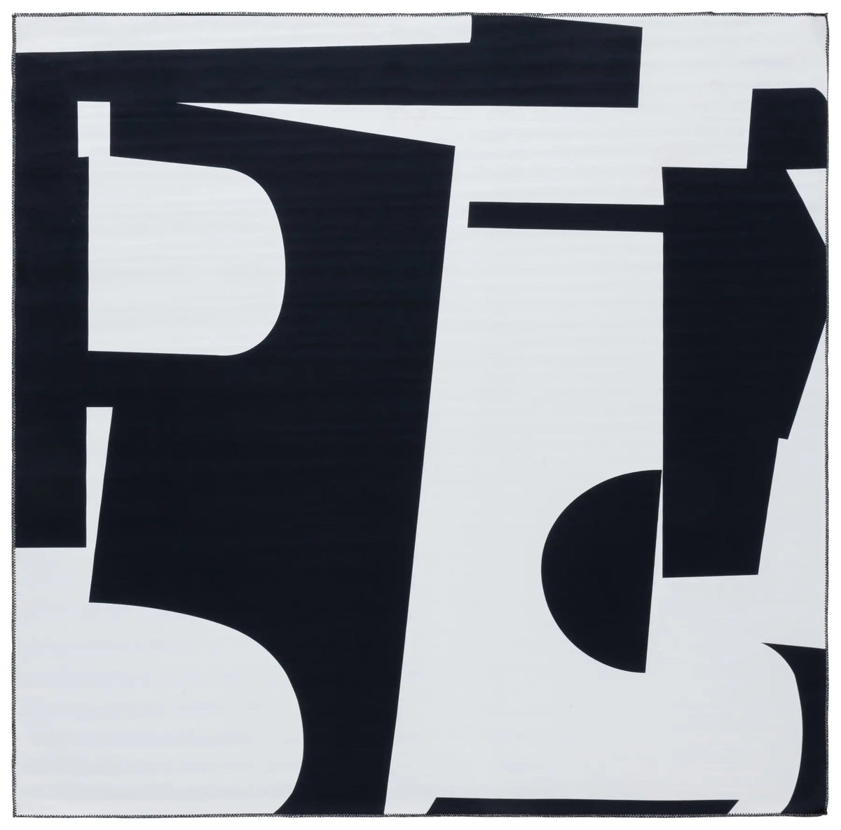 Safavieh Malibu 6'-0" x 6'-0" Rug in Black / Ivory