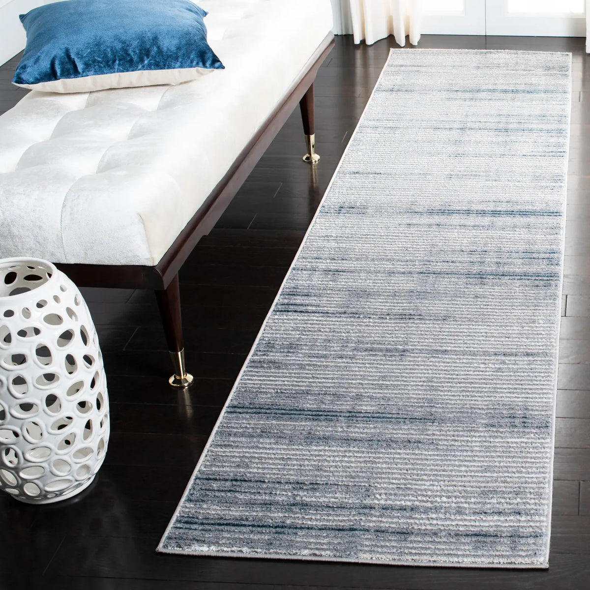 Safavieh Orchard 2'-2" x 9'-0" Rug in Grey / Blue