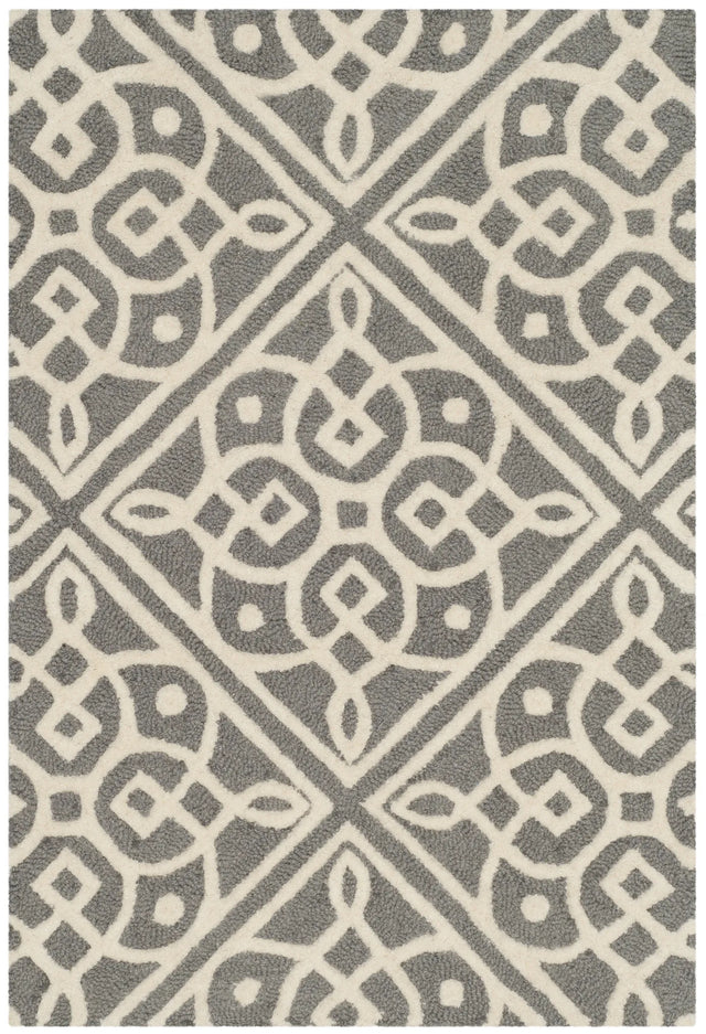 Safavieh Cambridge 2'-0" x 3'-0" Rug in Dark Grey / Ivory