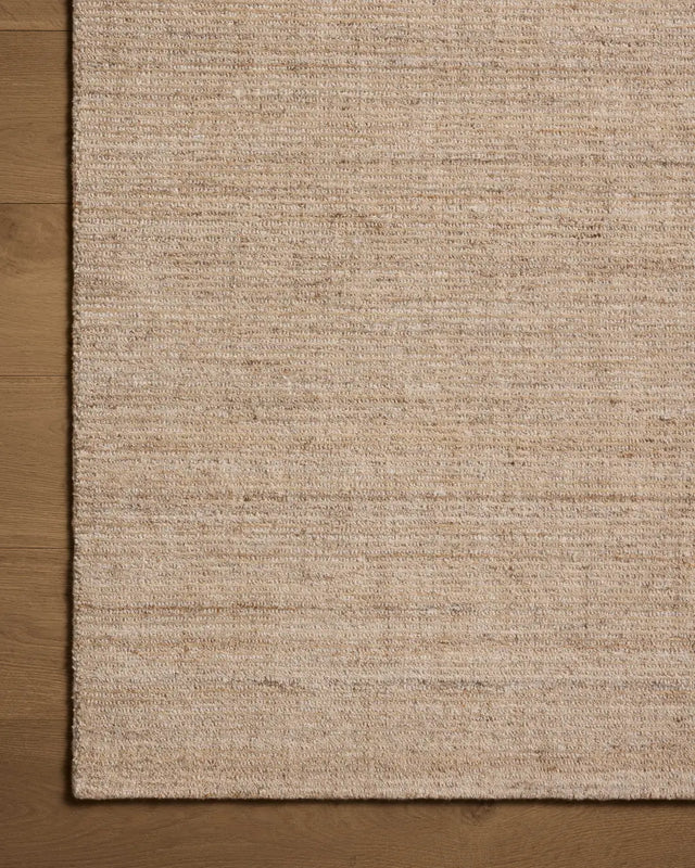Loloi Thorne THT-01 Sand Rug - corner on wood