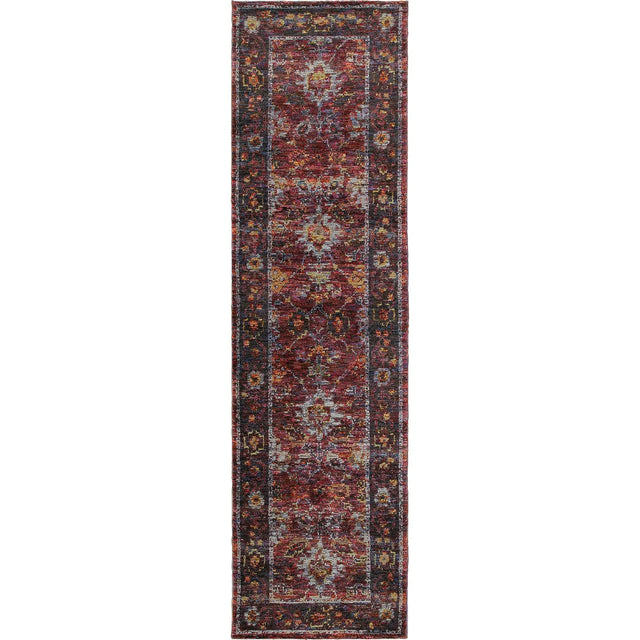 Oriental Weavers Sphinx Andorra 7153A Red/Purple Rugs - runner