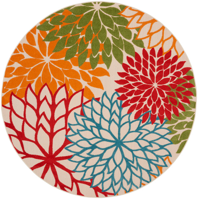 Nourison Aloha ALH05 Machine Made Green Rug