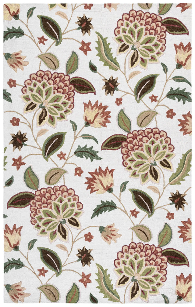 Safavieh Jardin 4'-0" x 6'-0" Rug in Ivory / Green