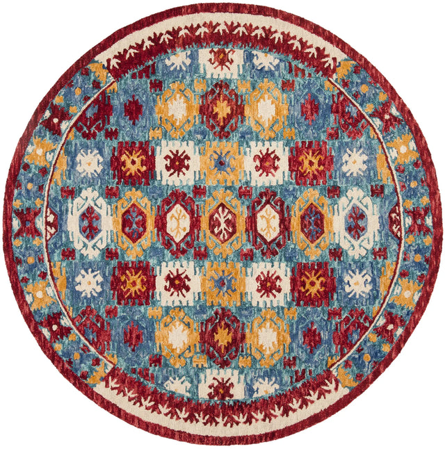 Safavieh Aspen 7'-0" x 7'-0" Rug in Blue / Red