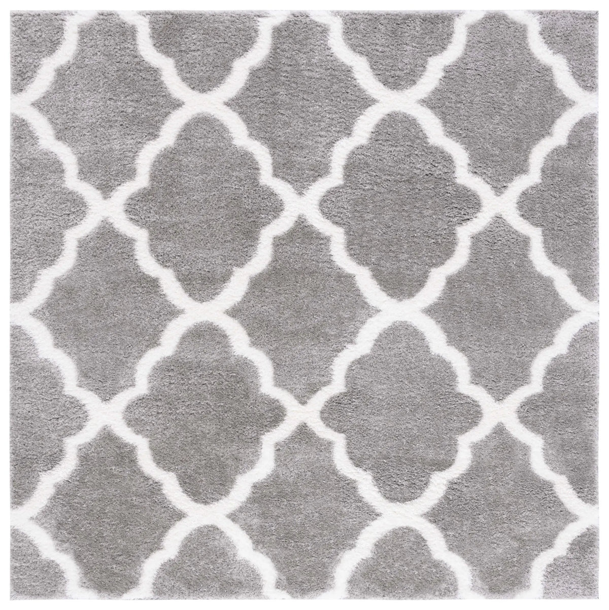 Safavieh Tahoe Shag 6'-7" x 6'-7" Rug in Grey / White
