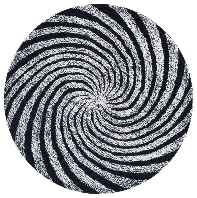Safavieh Novelty 3'-0" x 3'-0" Rug in Black / Ivory