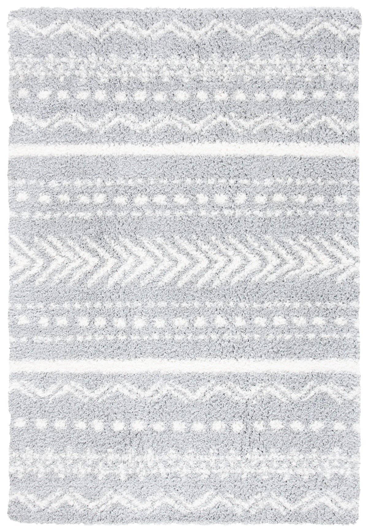 Safavieh Parma Shag 4'-0" x 6'-0" Rug in Grey / Ivory