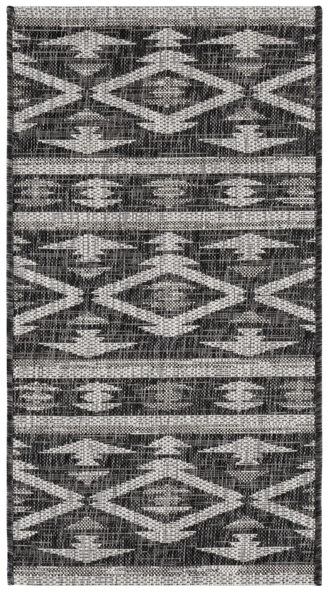 Safavieh Courtyard 2'-0" x 3'-7" Rug in Black / Grey